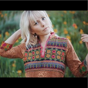 Embroidered vintage dress